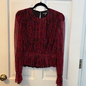 NWOT Steve Madden Women's Black and Red Blouse
